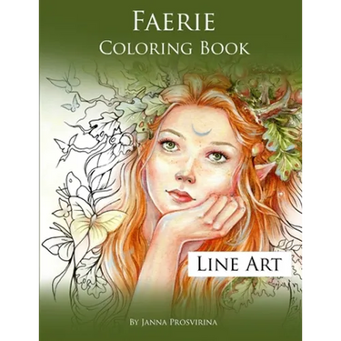 Faerie Coloring Book: Line Art