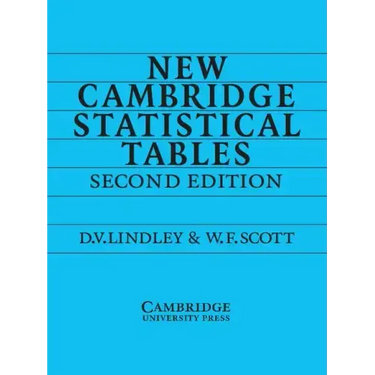 New Camb Statistical Tables 2ed