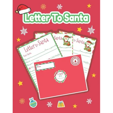 Letter to Santa: Letter to Santa: Kit with Stickers and red Envelopes to write a Letter to Santa Claus for Kids 7 letters with stickers