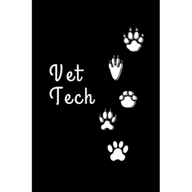 Vet Tech: Gifts for Veterinary Technicians & Animal Rescue heroes - Paw prints cover design - Appreciation Gift for Vet Techs