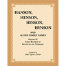 Hanson, Henson, Hinson, Hynson, and Allied Family Names, Volume 4: Early Records of Kentucky and Tennessee
