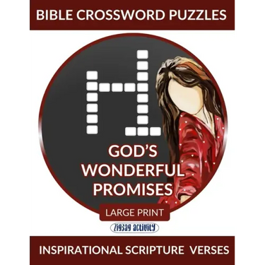 Bible Crossword Puzzles Large Print - God's Wonderful Promises - Inspirational Scripture Verses: Bible Puzzle Books