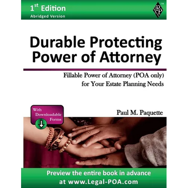 Durable Protecting Power of Attorney: Fillable Power of Attorney (POA Only) For Your Estate Planning Needs
