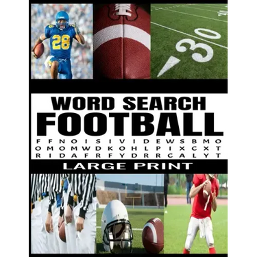 Word Search Football: Fun and Challenging Football Themed Puzzles - Extra Large Print - Full Page Puzzles - 78 Exciting Puzzles - Makes a Gr