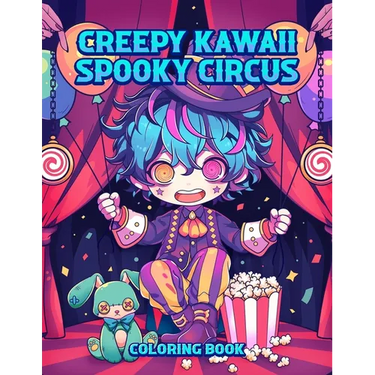 Creepy Kawaii Spooky Circus Coloring Book: Pastel Goth Cute and Creepy Coloring Pages for Adults