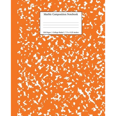 Marble Composition Notebook College Ruled: Pumpkin Marble Notebooks, School Supplies, Notebooks for School