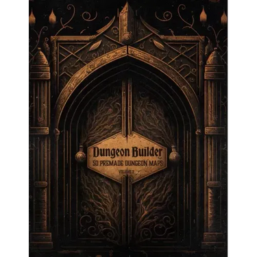 Dungeon Builder: Dungeon Maker with 50 Premade Dungeon Maps for Tabletop Roleplaying Games (Volume 2)