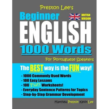 Preston Lee's Beginner English 1000 Words For Portuguese Speakers (British Version)