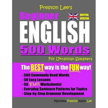 Preston Lee's Beginner English 500 Words For Ukrainian Speakers (British Version)
