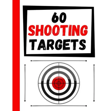 60 Shooting Targets: Large Paper Perfect for Rifles / Firearms / BB / AirSoft / Pistols / Archery & Pellet Guns
