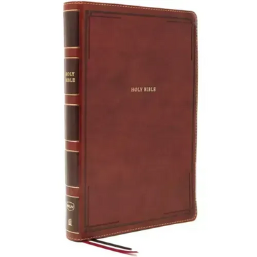 Nkjv, Thinline Bible, Giant Print, Leathersoft, Brown, Thumb Indexed, Red Letter Edition, Comfort Print: Holy Bible, New King James Version