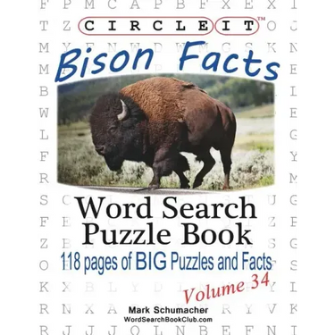 Circle It, Bison Facts, Word Search, Puzzle Book