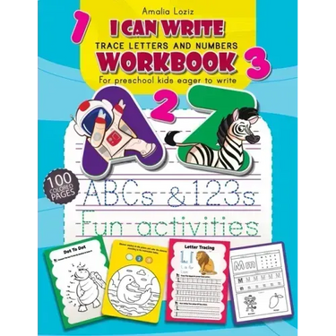 Trace Letters and Numbers Workbook: First Learn How to Write Workbook. Letter and Number Tracing for Preschool and Kindergarten Kids, Ages 3-6. Handwr