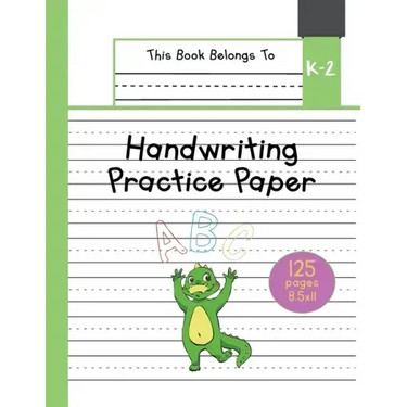 Handwriting Practice Paper K-2: The Little Crocodile Kindergarten writing paper with dotted lined sheets for ABC and numbers learning 125 pages 8.5x11
