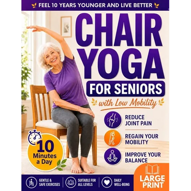 Chair Yoga for Seniors with Low Mobility: Feel 10 Years Younger, Prevent Falls, Reduce Stiffness and Stay Independent 28-Day Gentle 10-Minute Routines