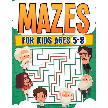 Mazes For Kids Ages 5-8 Kids Activity Book Challenging Maze Book For All Levels Large Print Great Gift Paperback
