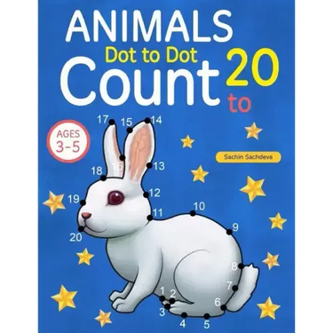 Animals: Dot To Dot Count to 20 (Kids Ages 3-5)