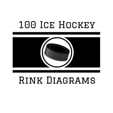 100 Ice Hockey Rink Diagrams: 100 Full Page Ice Hockey Diagrams for Coaches and Players