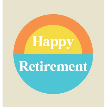 Happy Retirement Guest Book with lined pages (hardback)