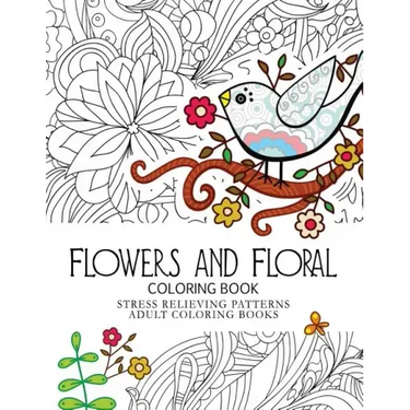 Flower and Floral: Fashion inspired Adult Coloring Book Sketchbook for Artists, Designers, and Doodlers