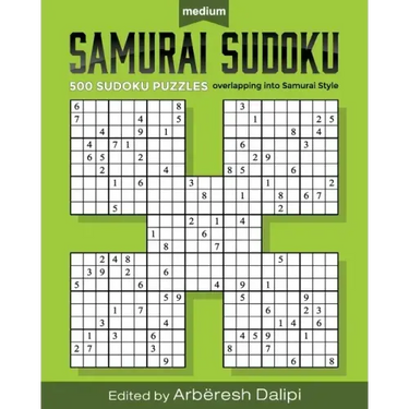 Samurai Sudoku Puzzle Book: 500 Medium Puzzles overlapping into 100 Samurai Styl