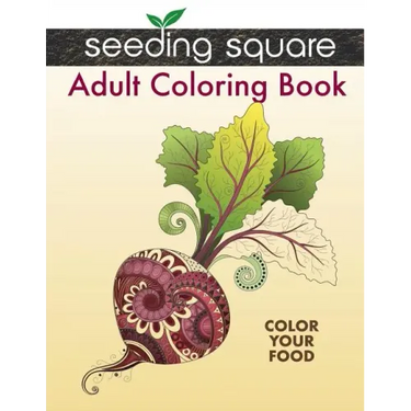 Seeding Square Adult Coloring Book: Color Your Food