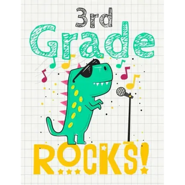 3rd Grade Rocks!: Funny Back To School notebook, Gift For Girls and Boys,109 College Ruled Line Paper, Cute School Notebook, School Comp