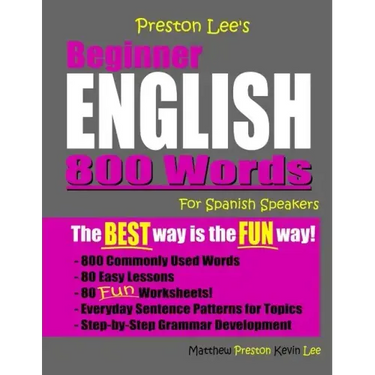 Preston Lee's Beginner English 800 Words For Spanish Speakers