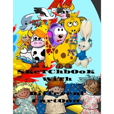 sketchbook with different cartoon: 8.5x11 inch 50 pages Drwing book Contains various graphics and extra white page for creativity in drawing different