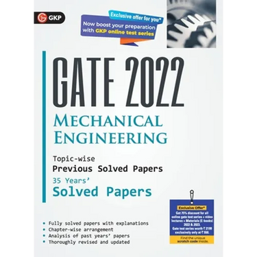 GATE 2022 Mechanical Engineering - 35 Years Topic-wise Previous Solved Papers