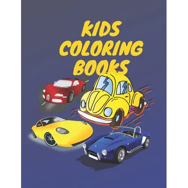 Kids Coloring Books: A great car coloring book for kids with information on cars from 4 to 12 years old