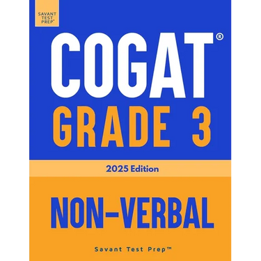 COGAT Grade 3 Non-Verbal: 3 Practice Tests Level 9