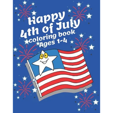 Happy 4th of July coloring book ages 1-4