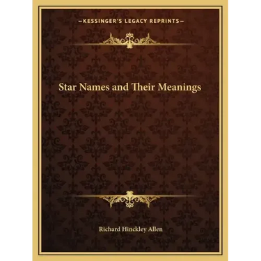 Star Names and Their Meanings