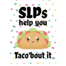 SLPs help you taco'bout it: Perfect Teacher Thank You, retirement, Gratitude, Speech Therapist Notebook, SLP Gifts, Floral SLP Gift For Notes, fun