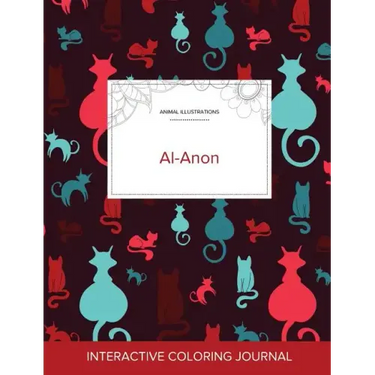 Adult Coloring Journal: Al-Anon (Animal Illustrations, Cats)
