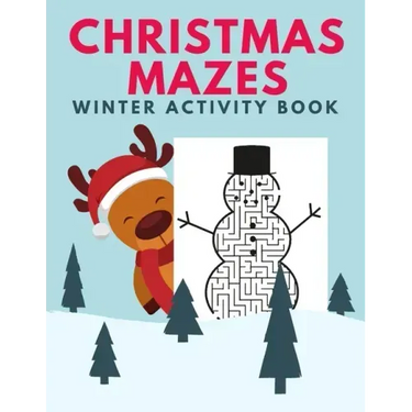 Christmas Mazes Winter Activity Book: Fun Xmas Maze Puzzle Game for Kids, Preschoolers and Toddlers - Stocking Stuffer Gift Idea with Christmas Tree,
