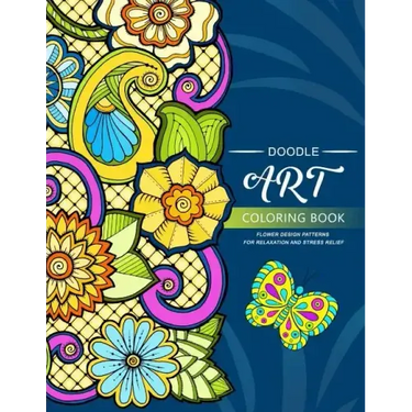 Doodle Art Coloring BOOKS: Flower and Animals Pattern