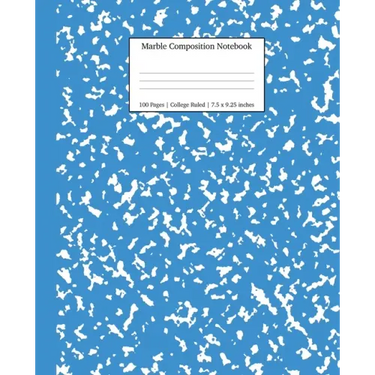 Marble Composition Notebook College Ruled: Blue Marble Notebooks, School Supplies, Notebooks for School