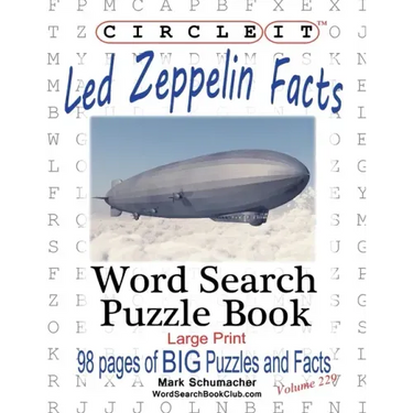 Circle It, Led Zeppelin Facts, Word Search, Puzzle Book
