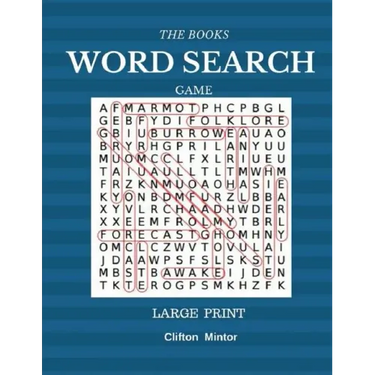The Books Word Search Game Large Print: Word Search 50 Puzzles Large Print