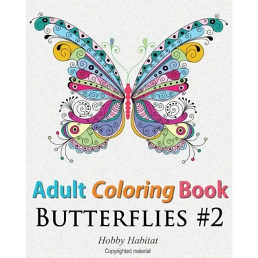 Adult Coloring Book: Butterflies: Coloring Book for Adults Featuring 50 HD Butterfly Patterns
