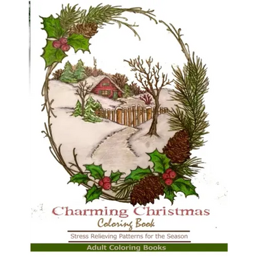 Adult Coloring Books: Charming Christmas Coloring Book