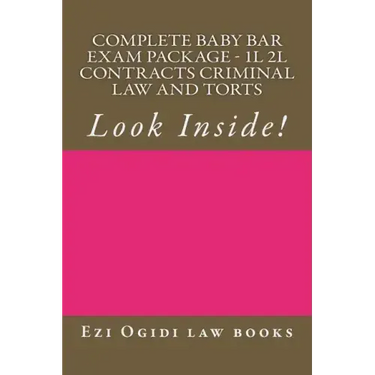 Complete Baby Bar Exam Package - 1L 2L Contracts Criminal law and Torts: Look Inside!
