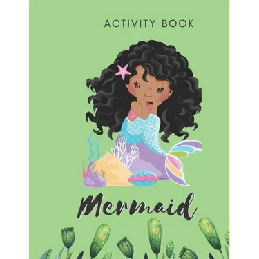 Mermaid Activity Book: Tracing Puzzles - 30 Pages - Paperback - Made In USA - Size 8.5 x 11 for Girls 4-6