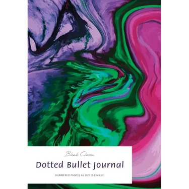 Dotted Bullet Journal: Medium A5 - 5.83X8.27 (Marbled)