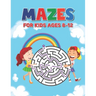 Mazes For Kids Ages 8-12: Maze Puzzle Book for Kids 4-8 6-9 6-10 Years - Mazes Gift Book for Children (Cute Rainbow Background Cover)
