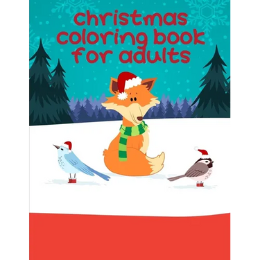 Christmas Coloring Book For Adults: Cute pictures with animal touch and feel book for Early Learning