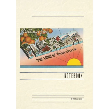 Vintage Lined Notebook Greetings from Florida