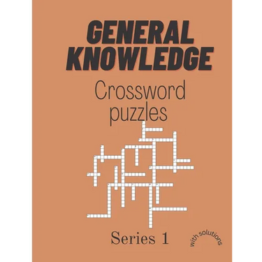 Crossword puzzles: General knowledge crossword puzzle, puzzle book for adults.